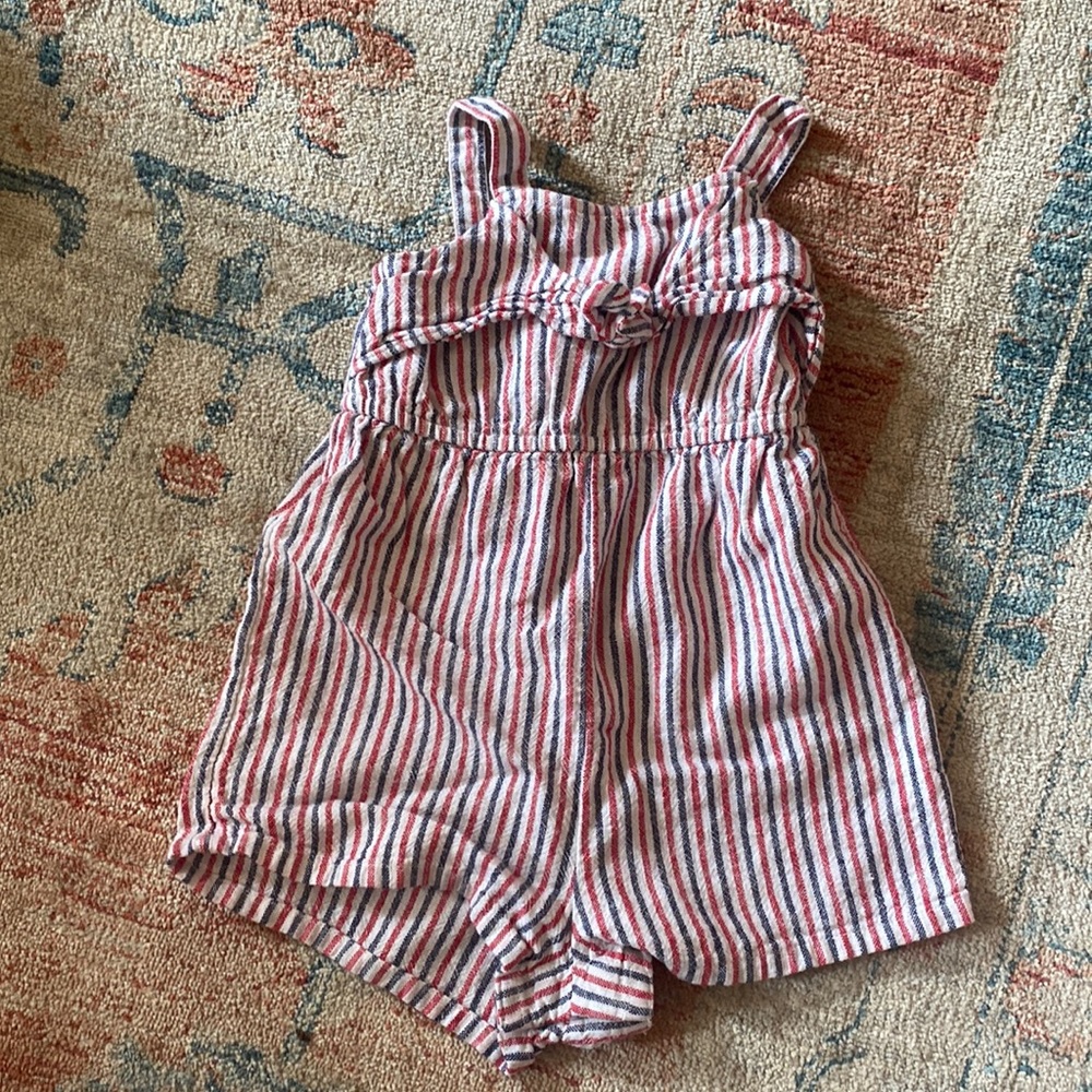 Old Navy Americana linen blend tie romper